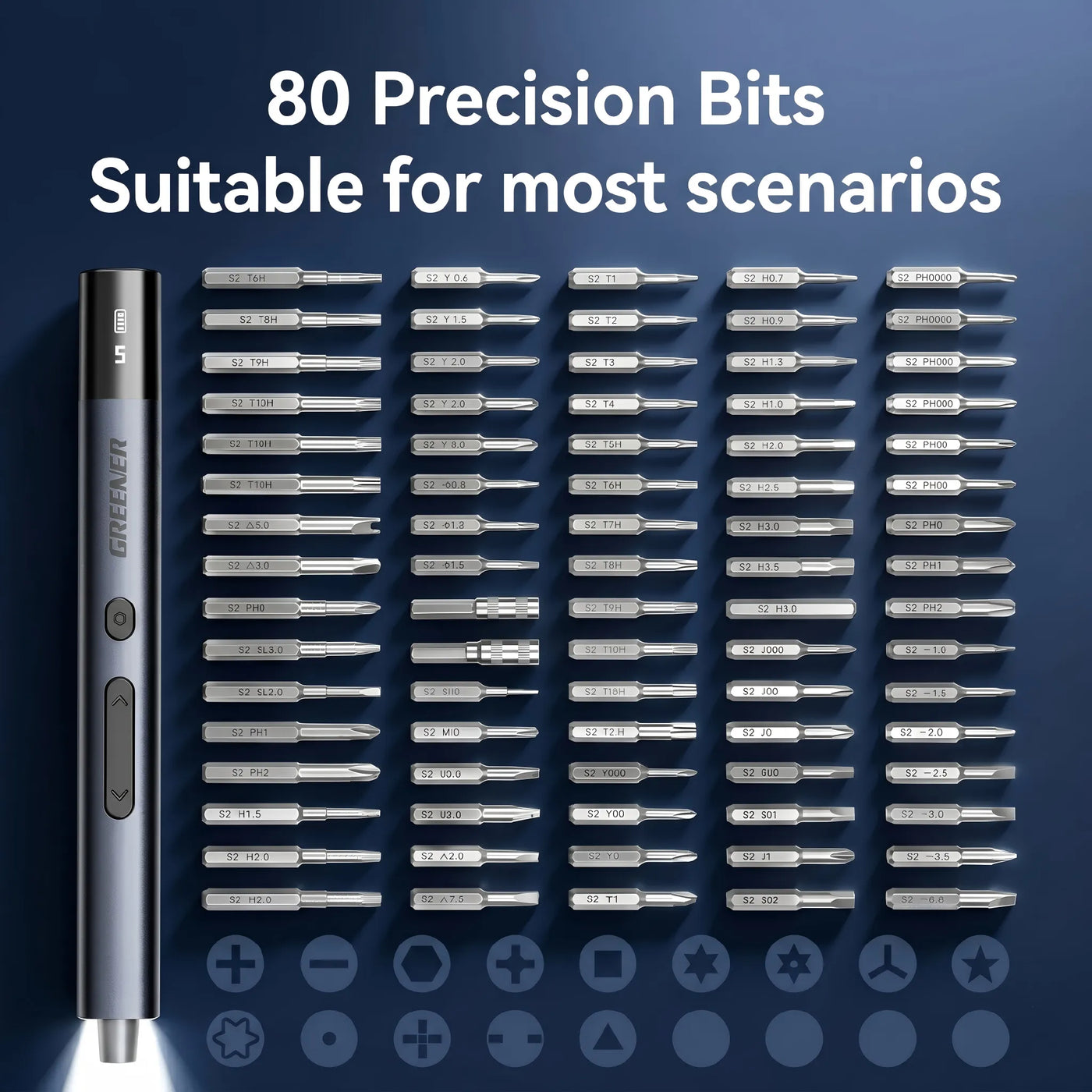 80-in-1 Electric Screwdriver Kit