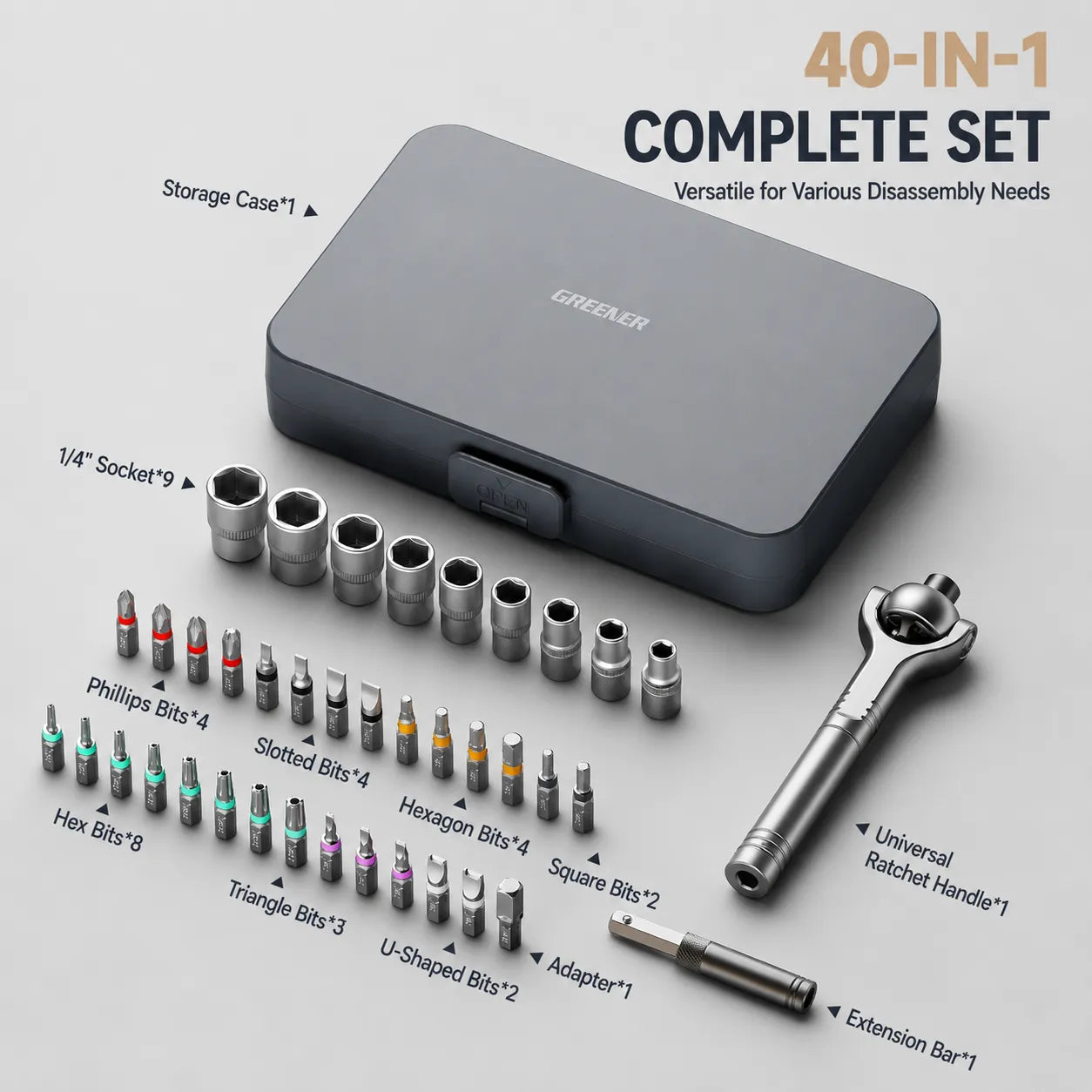 40-in-1 Ratchet Screwdriver Kit