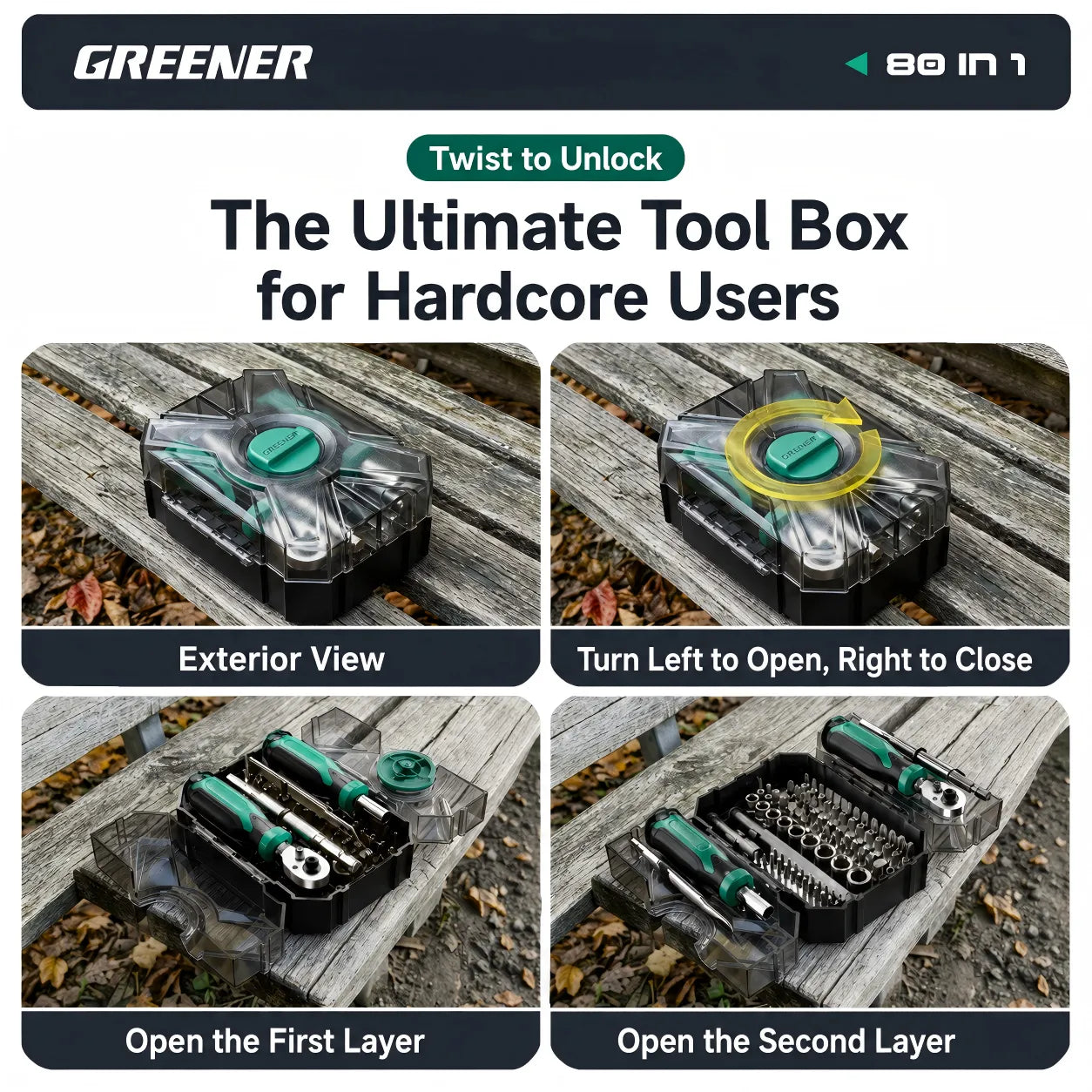 80-in-1 Ratchet Screwdriver Kit
