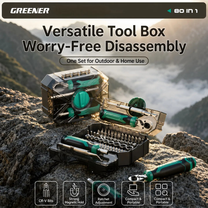 80-in-1 Ratchet Screwdriver Kit