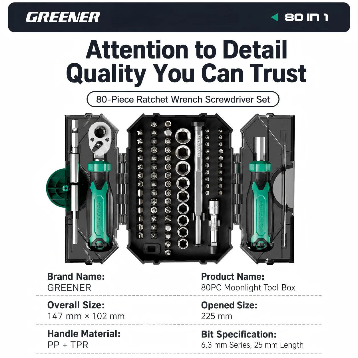 80-in-1 Ratchet Screwdriver Kit