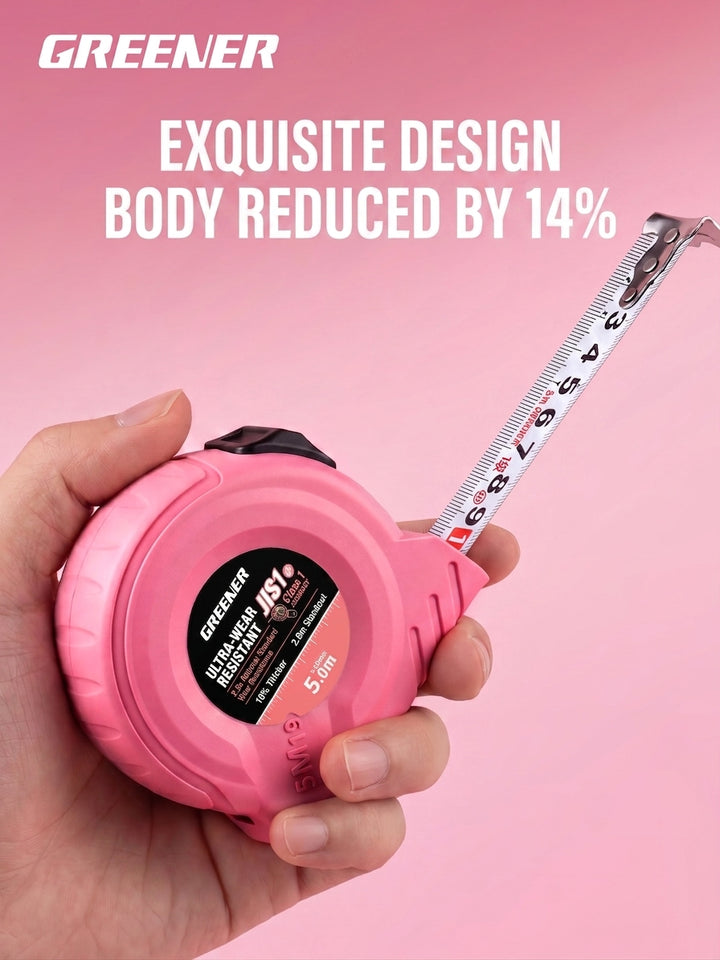 CAVENTO Pink Tape Measure - Soft-Touch, No-Snag Blade